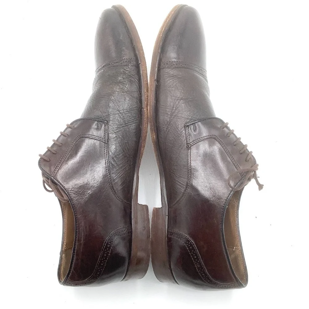 Mezlan Mens Leather‎ Brogue Cap Toe Oxfords Shoe Orbison Espresso Brown S…